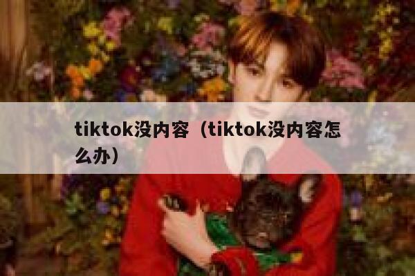 tiktok没内容（tiktok没内容怎么办） 第1张