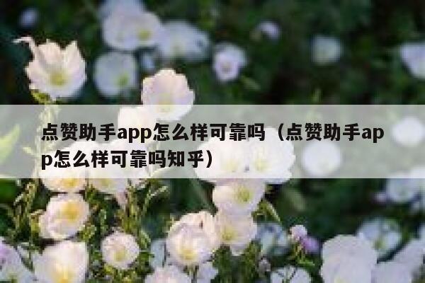 点赞助手app怎么样可靠吗（点赞助手app怎么样可靠吗知乎） 第1张