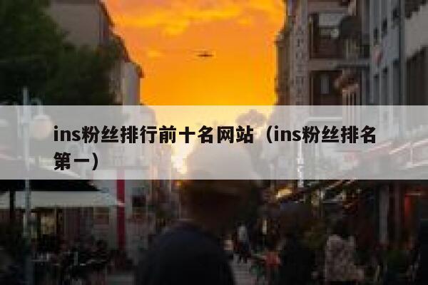 ins粉丝排行前十名网站（ins粉丝排名第一） 第1张