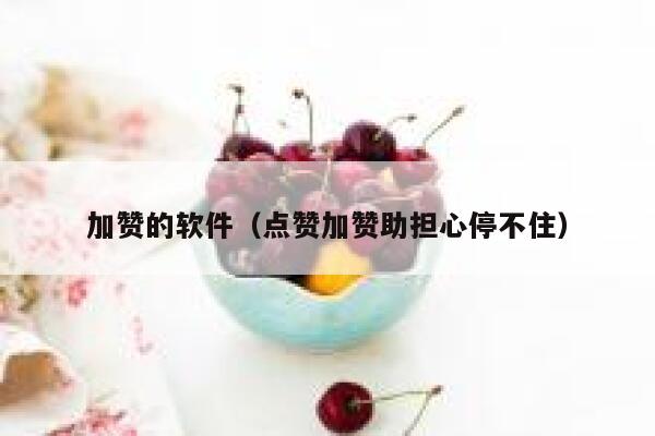 加赞的软件（点赞加赞助担心停不住） 第1张