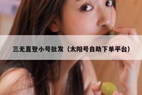三无直登小号批发（太阳号自助下单平台） 第1张