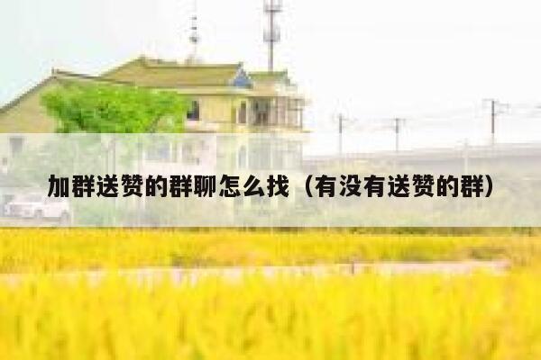 加群送赞的群聊怎么找（有没有送赞的群） 第1张