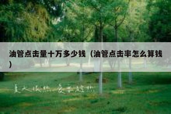 油管点击量十万多少钱（油管点击率怎么算钱） 第1张