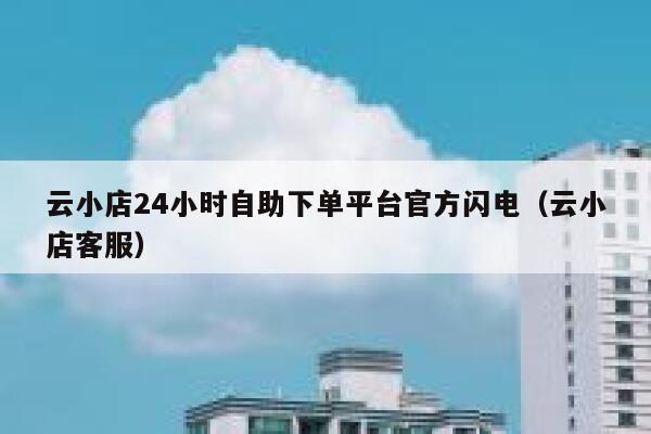 云小店24小时自助下单平台官方闪电（云小店客服） 第1张