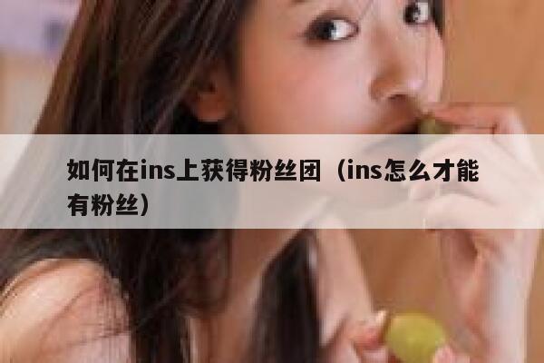 如何在ins上获得粉丝团（ins怎么才能有粉丝） 第1张