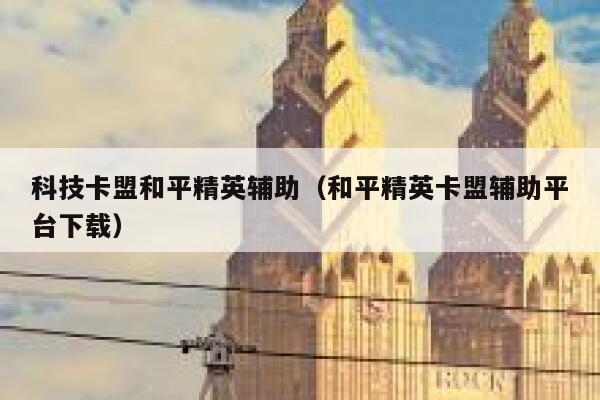 科技卡盟和平精英辅助（和平精英卡盟辅助平台下载） 第1张