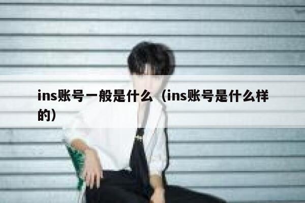 ins账号一般是什么（ins账号是什么样的） 第1张