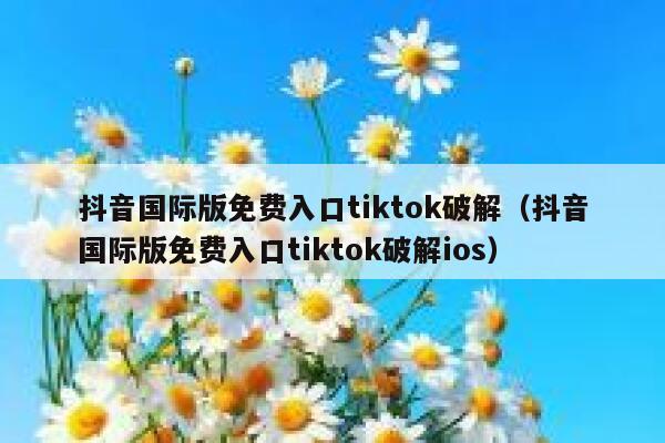抖音国际版免费入口tiktok破解（抖音国际版免费入口tiktok破解ios） 第1张