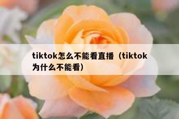 tiktok怎么不能看直播（tiktok为什么不能看） 第1张
