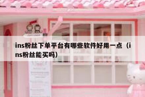 ins粉丝下单平台有哪些软件好用一点（ins粉丝能买吗） 第1张