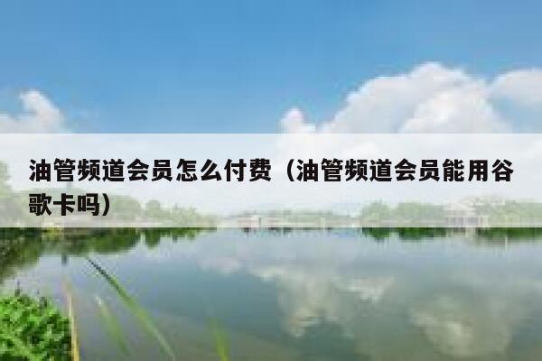 油管频道会员怎么付费（油管频道会员能用谷歌卡吗） 第1张
