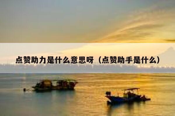 点赞助力是什么意思呀（点赞助手是什么） 第1张