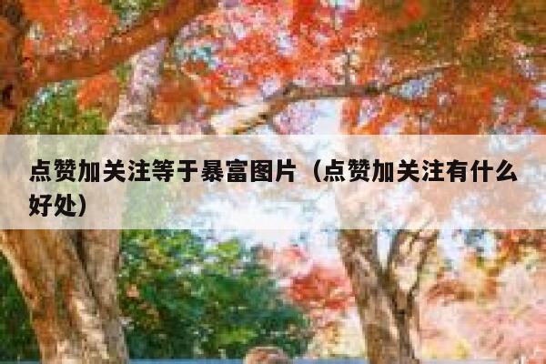 点赞加关注等于暴富图片（点赞加关注有什么好处） 第1张