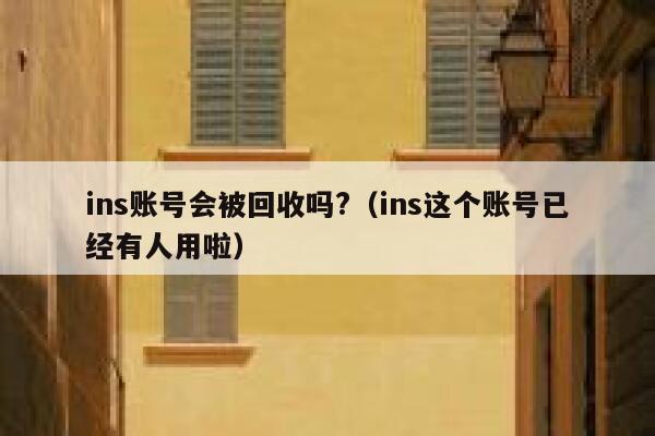 ins账号会被回收吗?（ins这个账号已经有人用啦） 第1张