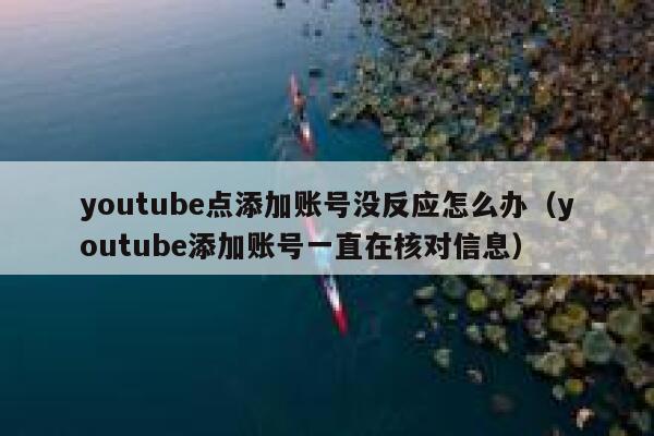 youtube点添加账号没反应怎么办（youtube添加账号一直在核对信息） 第1张