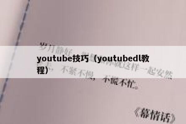 youtube技巧（youtubedl教程） 第1张
