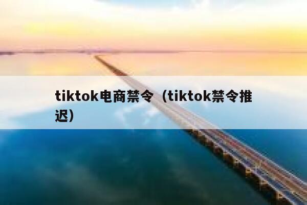 tiktok电商禁令（tiktok禁令推迟） 第1张