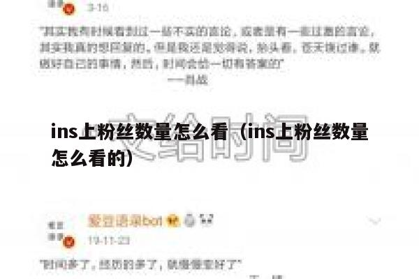 ins上粉丝数量怎么看（ins上粉丝数量怎么看的） 第1张