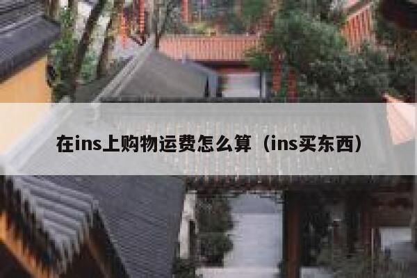 在ins上购物运费怎么算(ins买东西) 第1张 在ins上购物运费怎么算(ins买东西) 第1张