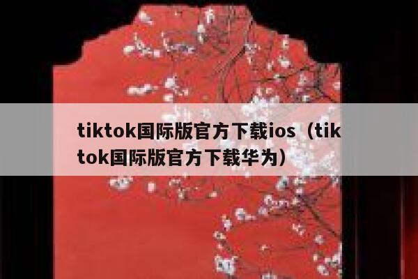 tiktok国际版官方下载ios（tiktok国际版官方下载华为） 第1张