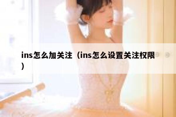 ins怎么加关注（ins怎么设置关注权限） 第1张