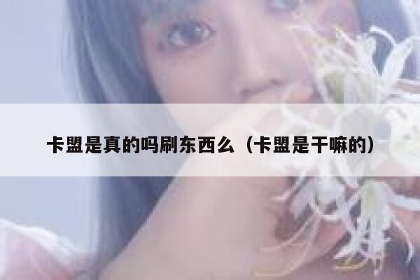 卡盟是真的吗刷东西么(卡盟是干嘛的) 第1张 卡盟是真的吗刷东西么(卡盟是干嘛的) 第1张