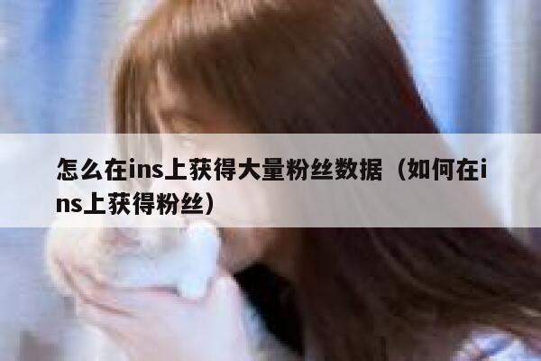 怎么在ins上获得大量粉丝数据（如何在ins上获得粉丝） 第1张