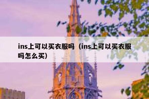 ins上可以买衣服吗（ins上可以买衣服吗怎么买） 第1张