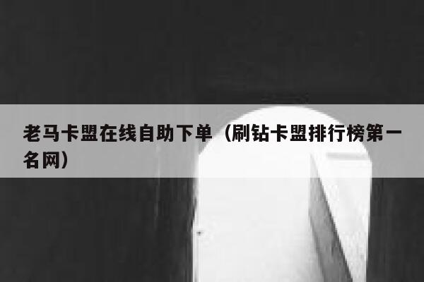 老马卡盟在线自助下单（刷钻卡盟排行榜第一名网） 第1张