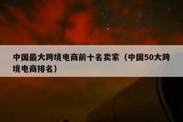 中国最大跨境电商前十名卖家（中国50大跨境电商排名） 第1张