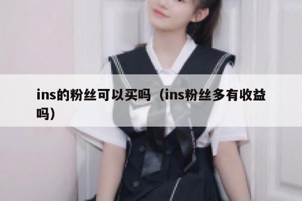 ins的粉丝可以买吗（ins粉丝多有收益吗） 第1张