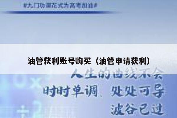 油管获利账号购买（油管申请获利） 第1张