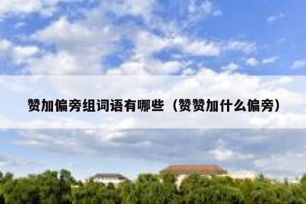 赞加偏旁组词语有哪些（赞赞加什么偏旁） 第1张