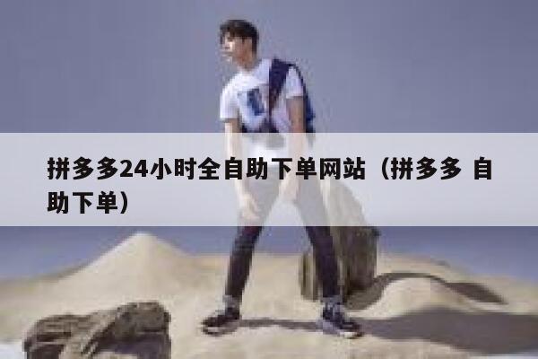 拼多多24小时全自助下单网站（拼多多 自助下单） 第1张