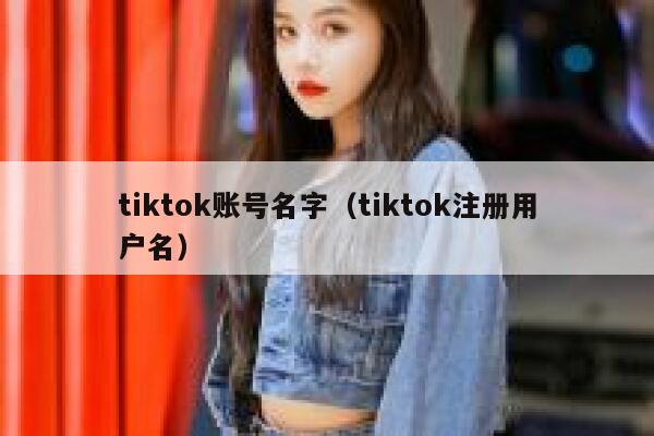 tiktok账号名字（tiktok注册用户名） 第1张