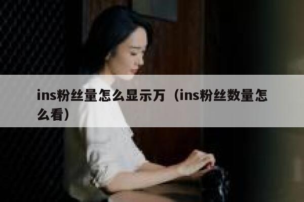 ins粉丝量怎么显示万（ins粉丝数量怎么看） 第1张