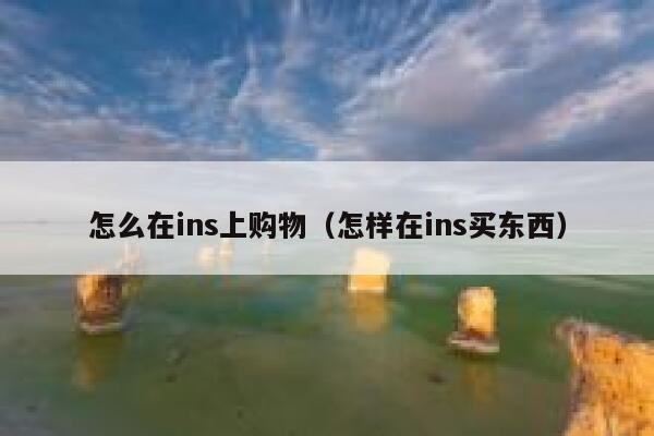 怎么在ins上购物（怎样在ins买东西） 第1张