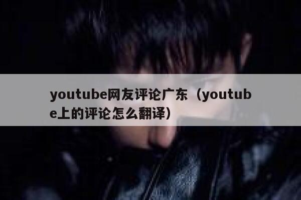 youtube网友评论广东（youtube上的评论怎么翻译） 第1张