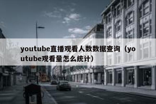 youtube直播观看人数数据查询（youtube观看量怎么统计） 第1张