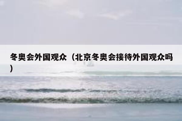 冬奥会外国观众（北京冬奥会接待外国观众吗） 第1张