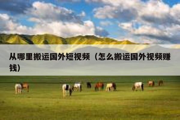 从哪里搬运国外短视频(怎么搬运国外视频赚钱) 第1张 从哪里搬运国外短视频(怎么搬运国外视频赚钱) 第1张