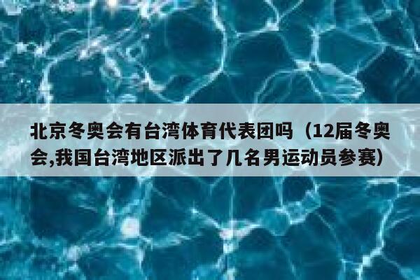 北京冬奥会有台湾体育代表团吗(12届冬奥会,我国台湾地区派出了几名男运动员参赛) 第1张 北京冬奥会有台湾体育代表团吗(12届冬奥会,我国台湾地区派出了几名男运动员参赛) 第1张