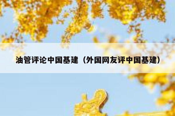 油管评论中国基建（外国网友评中国基建） 第1张