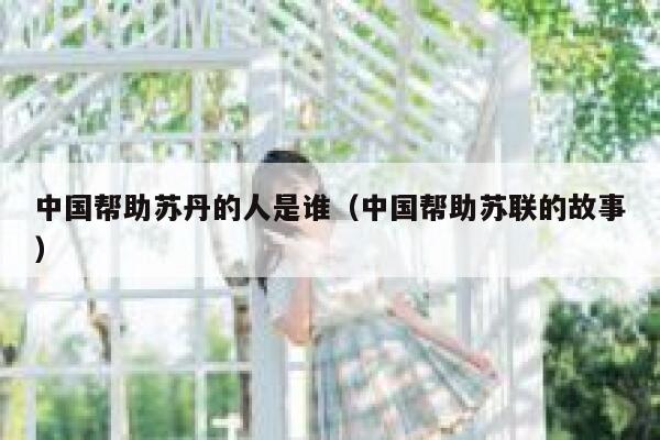 中国帮助苏丹的人是谁（中国帮助苏联的故事） 第1张