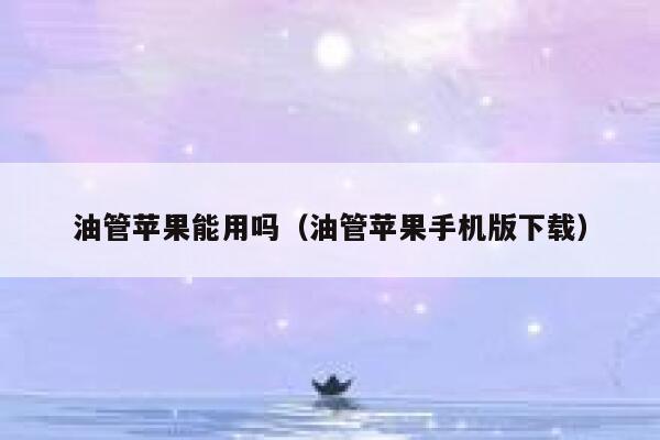 油管苹果能用吗（油管苹果手机版下载） 第1张