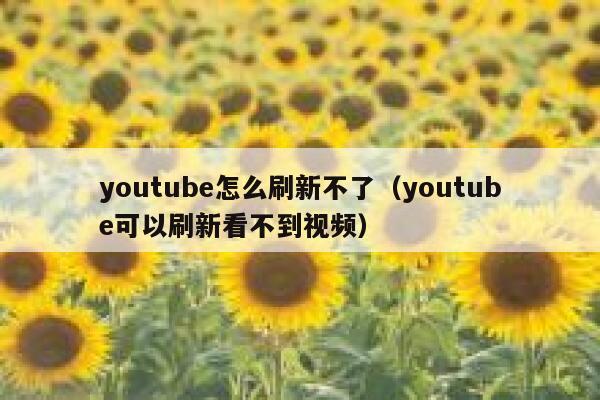 youtube怎么刷新不了（youtube可以刷新看不到视频） 第1张