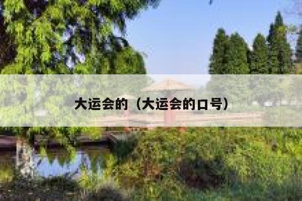 大运会的（大运会的口号） 第1张