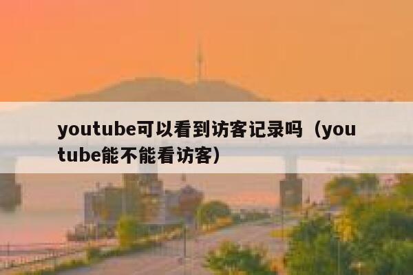 youtube可以看到访客记录吗（youtube能不能看访客） 第1张