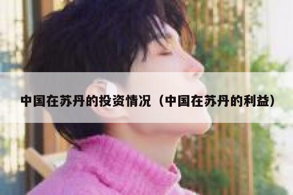 中国在苏丹的投资情况（中国在苏丹的利益） 第1张