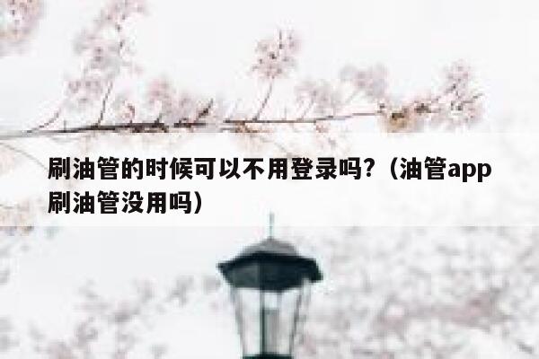 刷油管的时候可以不用登录吗?（油管app刷油管没用吗） 第1张
